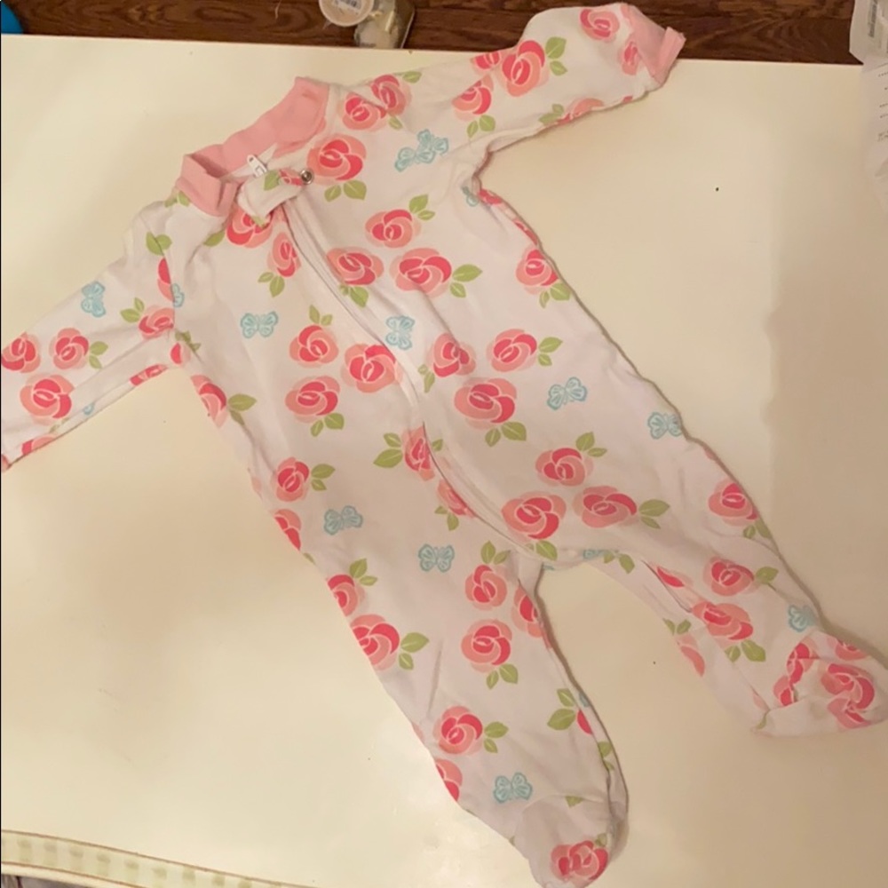 NWOT Floral zippered onesie